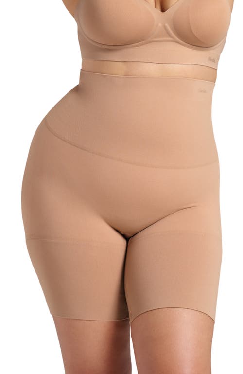 Siella Sculpt High Waist Shaping Short In Brown