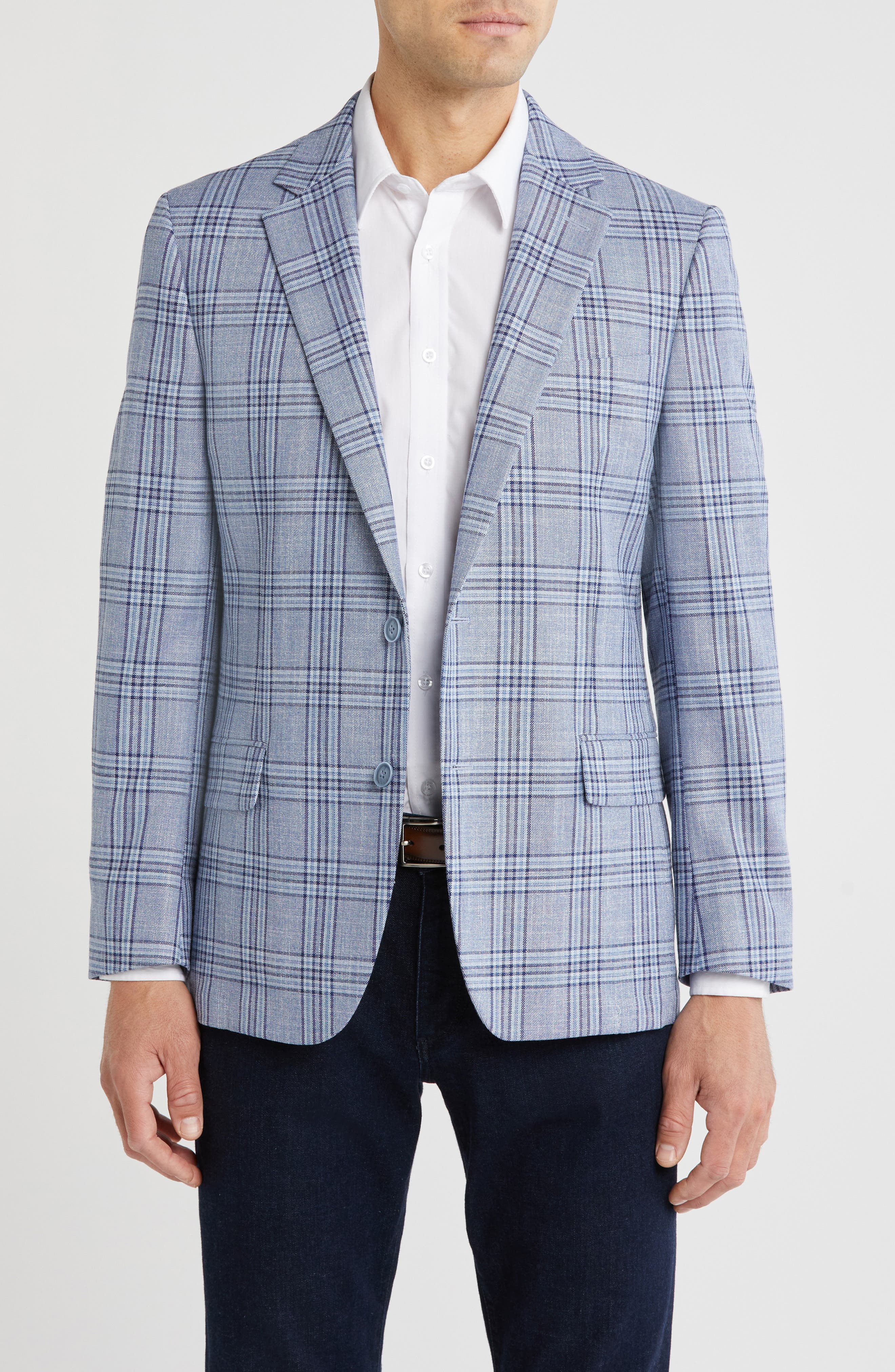 Original Penguin Plaid Notch Lapel Blazer