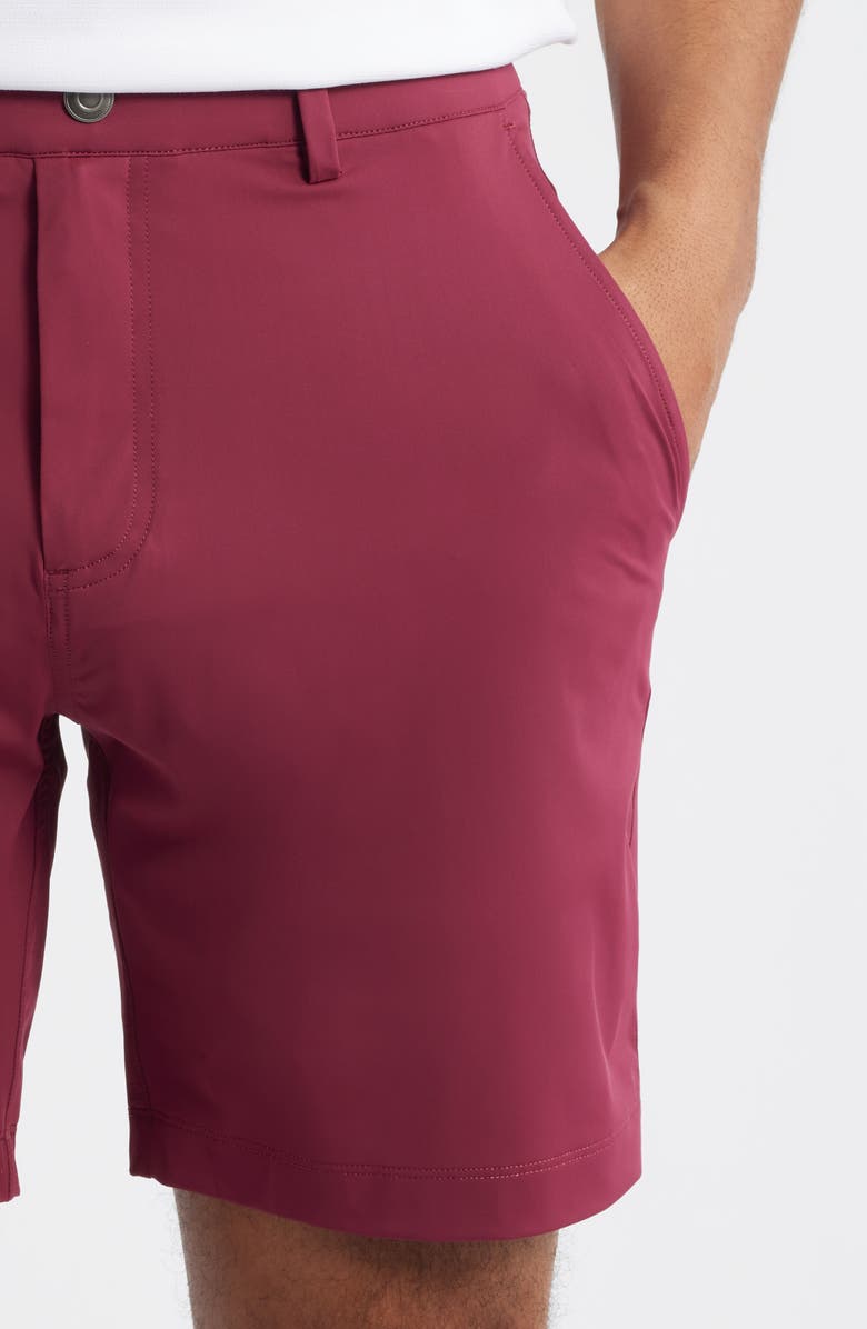 Swannies Bunker Flat Front Stretch Golf Shorts, Alternate, color, Berry