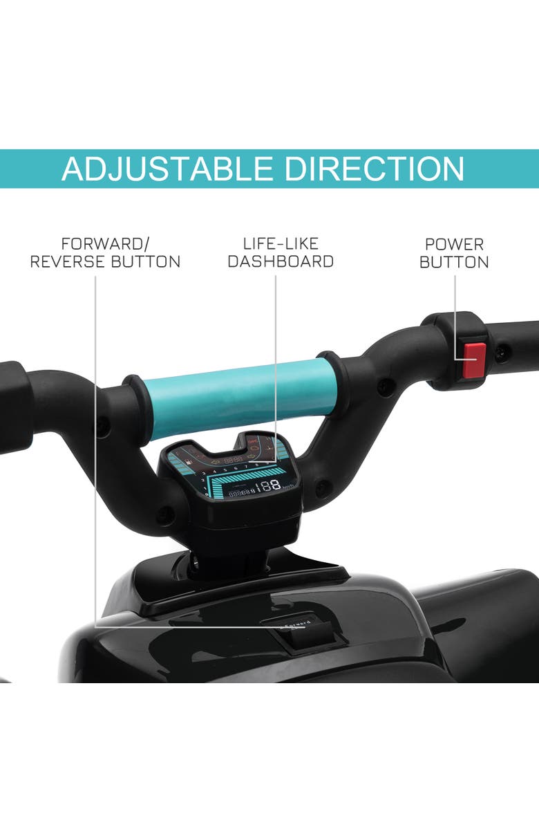 Aosom Kids Electric ATV, 6V, 4-Wheel, Forward/Reverse, Alternate, color, Black