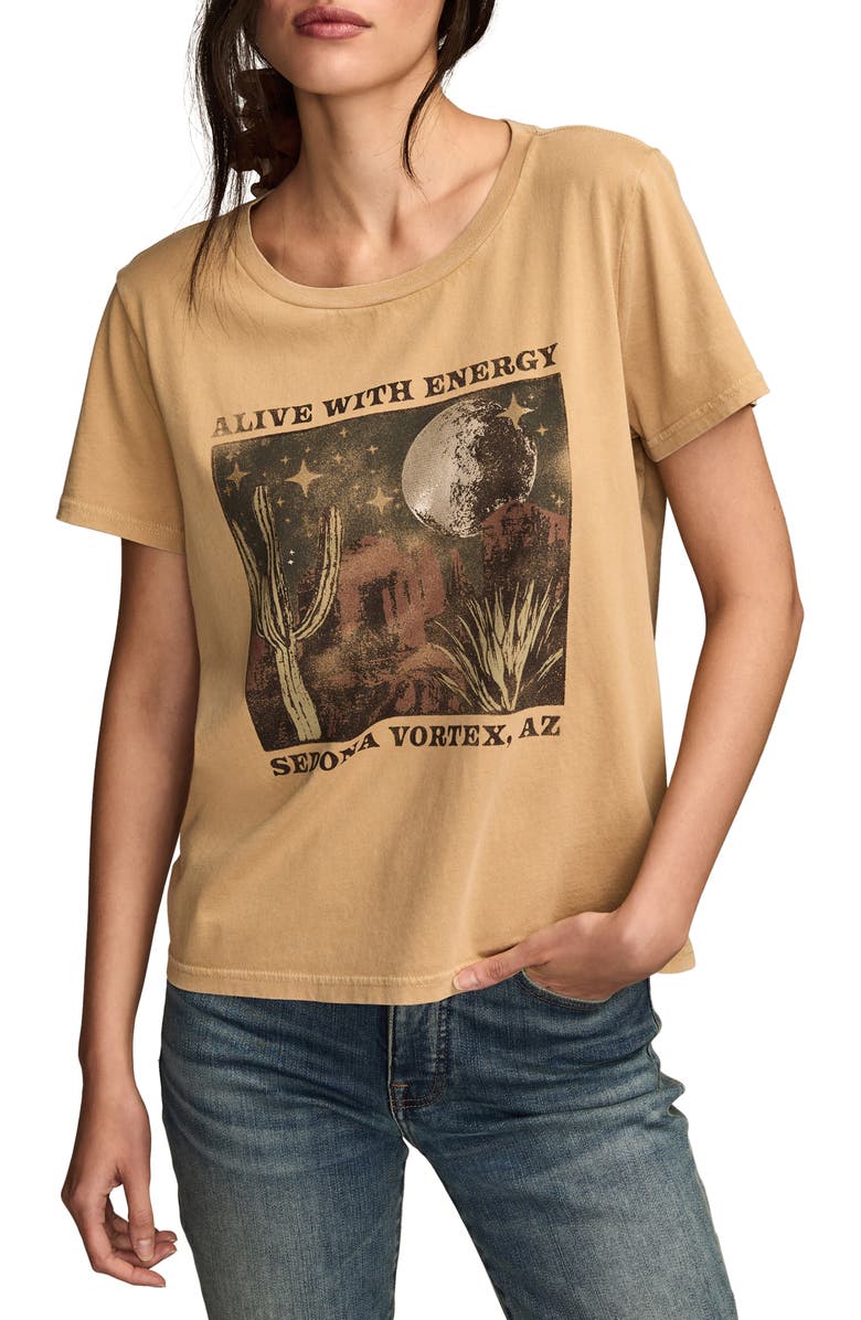 Lucky Brand Alive with Energy Graphic T-Shirt, Main, color, Lark