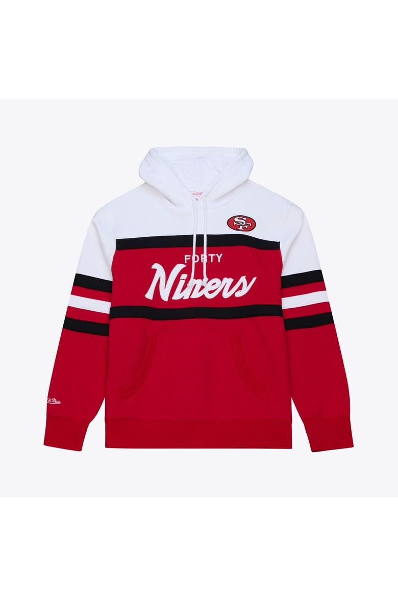Men's Scarlet Mitchell & Ness  San Francisco 49ers Head Coach Hoodie, Main, color, Scarlet