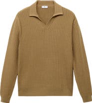 MANGO Structured Cotton Polo Sweater