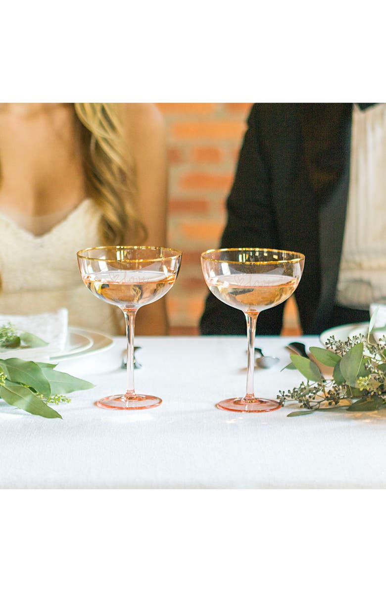 Cathy's Concepts Love Set of 2 Champagne Coupes, Alternate, color, 