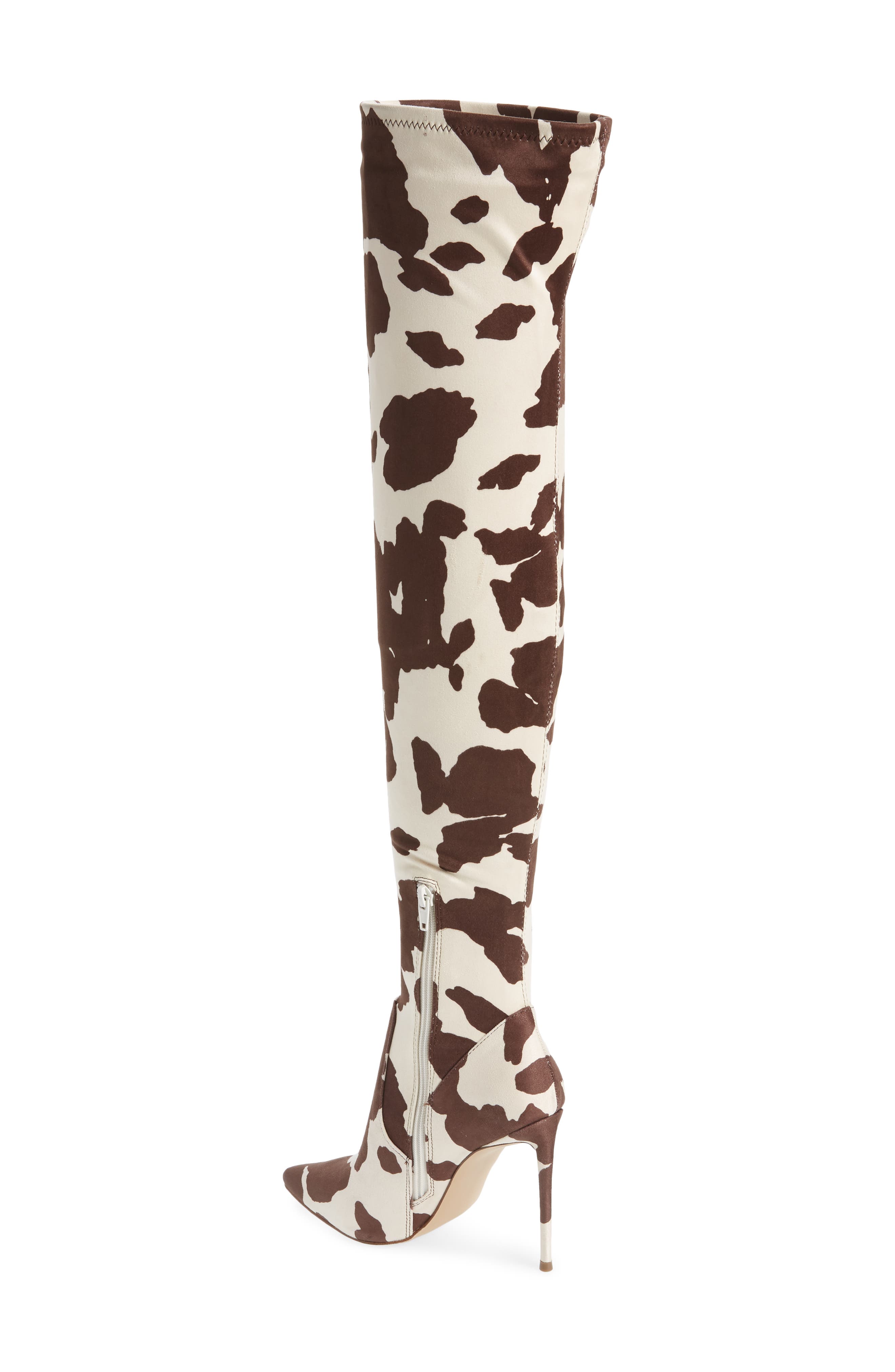 Viktory Over the Knee Boot, Alternate, color, COW PRINT