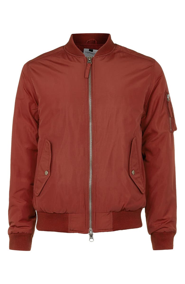 Topman Insulated MA-1 Bomber Jacket, Alternate, color,