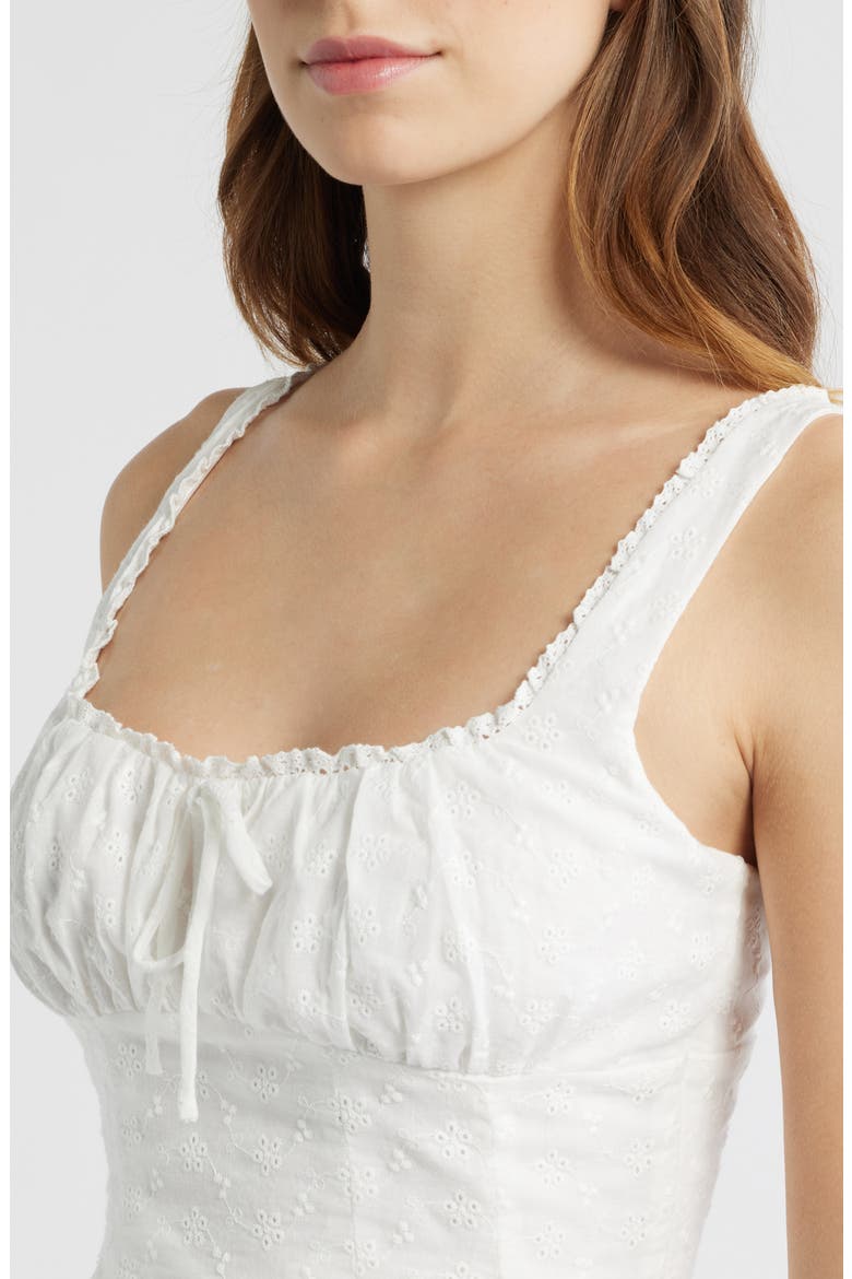 Shirred Crop Top, Alternate, color, WHITE