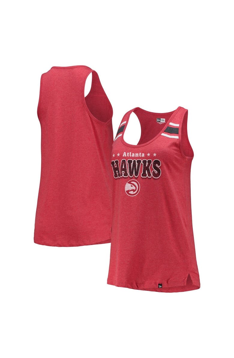 New Era Women's New Era Red Atlanta Hawks Scoop-Neck Racerback Tank Top, Main, color, Red