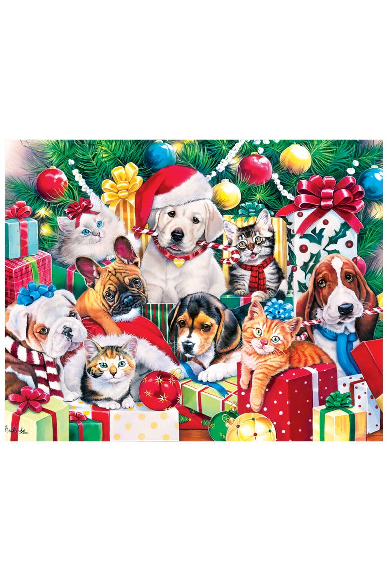 Holiday Pups & Cats 100pc Puzzles 4-Pack, Alternate, color, Multicolor