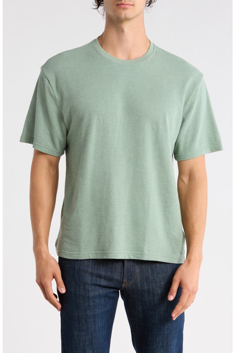 Textured Boxy Knit T-Shirt, Main, color, GREEN BAY