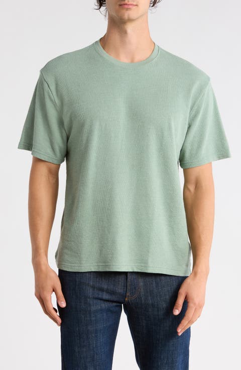 Textured Boxy Knit T-Shirt