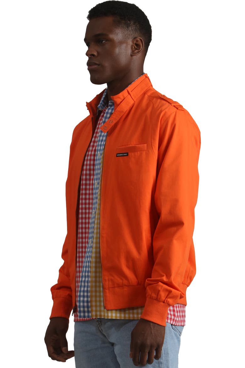 Classic Iconic Racer Jacket, Alternate, color, Orange