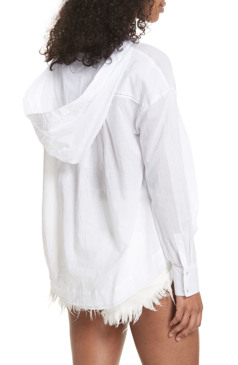 Free People Breezy Hooded Shirt, Alternate, color, 