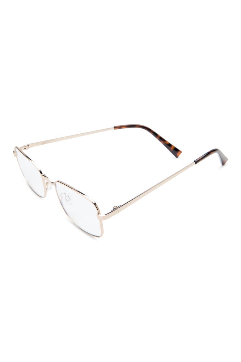 Rectangular Blue Light Blocking Glasses, Alternate, color, GOLD