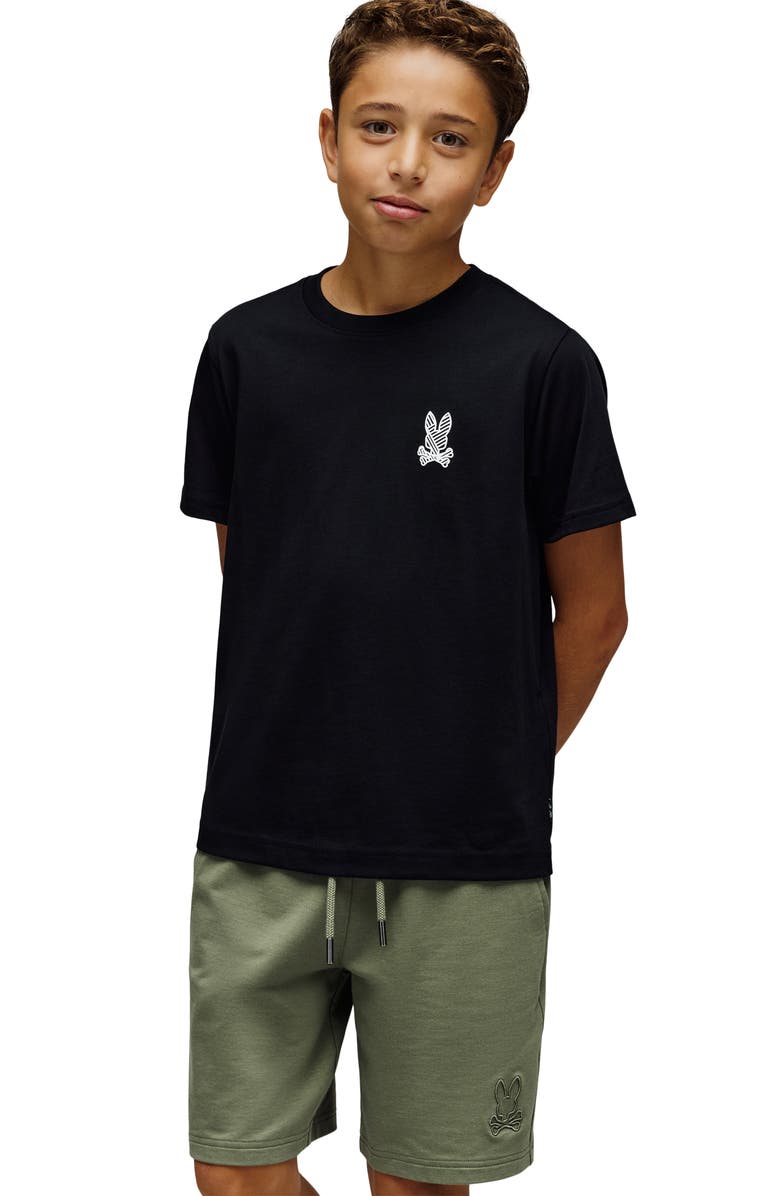 Psycho Bunny Kids' Reeves Pima Cotton Graphic T-Shirt, Alternate, color, Black