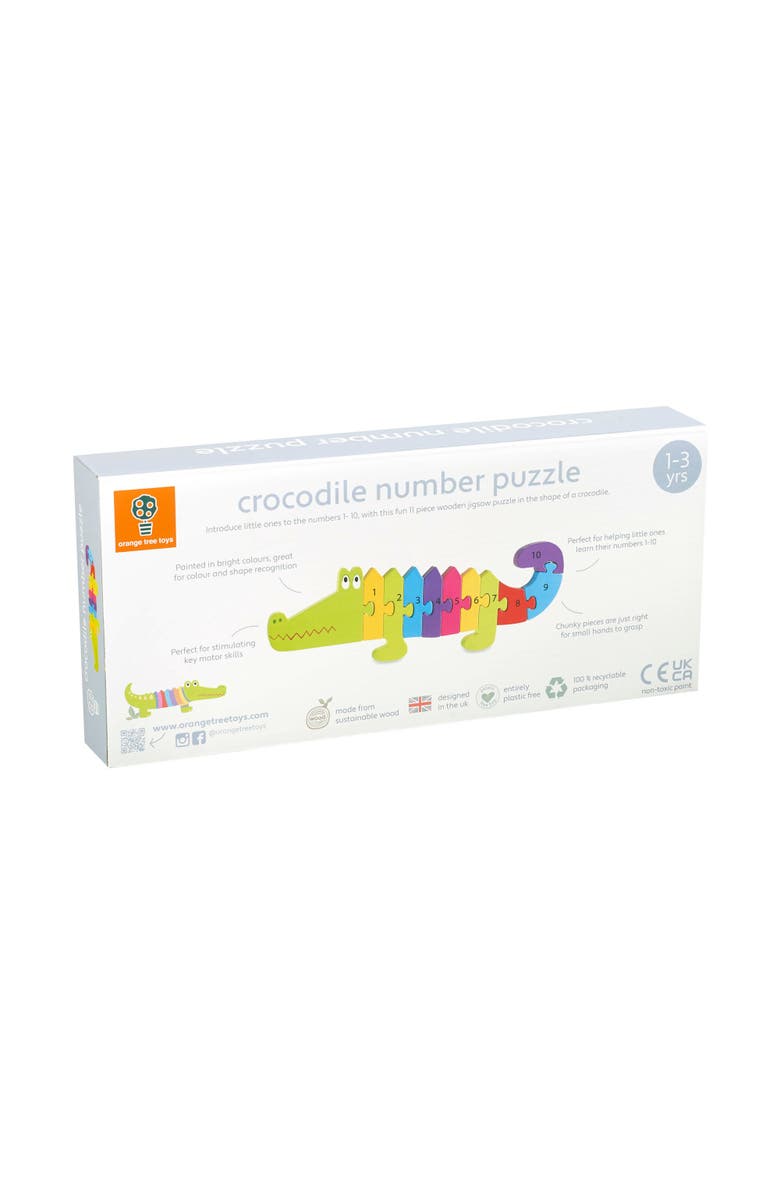 ORANGE TREE TOYS Puzzle Crocodile Number, Educational Toy, Kids Ages 1+, Alternate, color, Multicolored