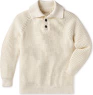 The Normal Brand Waffle Cotton Blend Polo Sweater