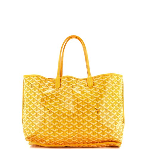 Pre-owned Goyard  Goyard Anjou Reversible Tote Coated Canvas Pm In Yellow