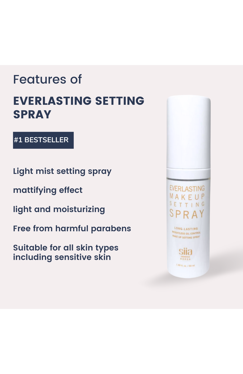 Siia Cosmetics Everlasting Makeup Setting Spray, Alternate, color, NO COLOR