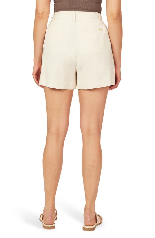 Scotch & Soda Pleated Front Washed Twill Shorts In Neutral