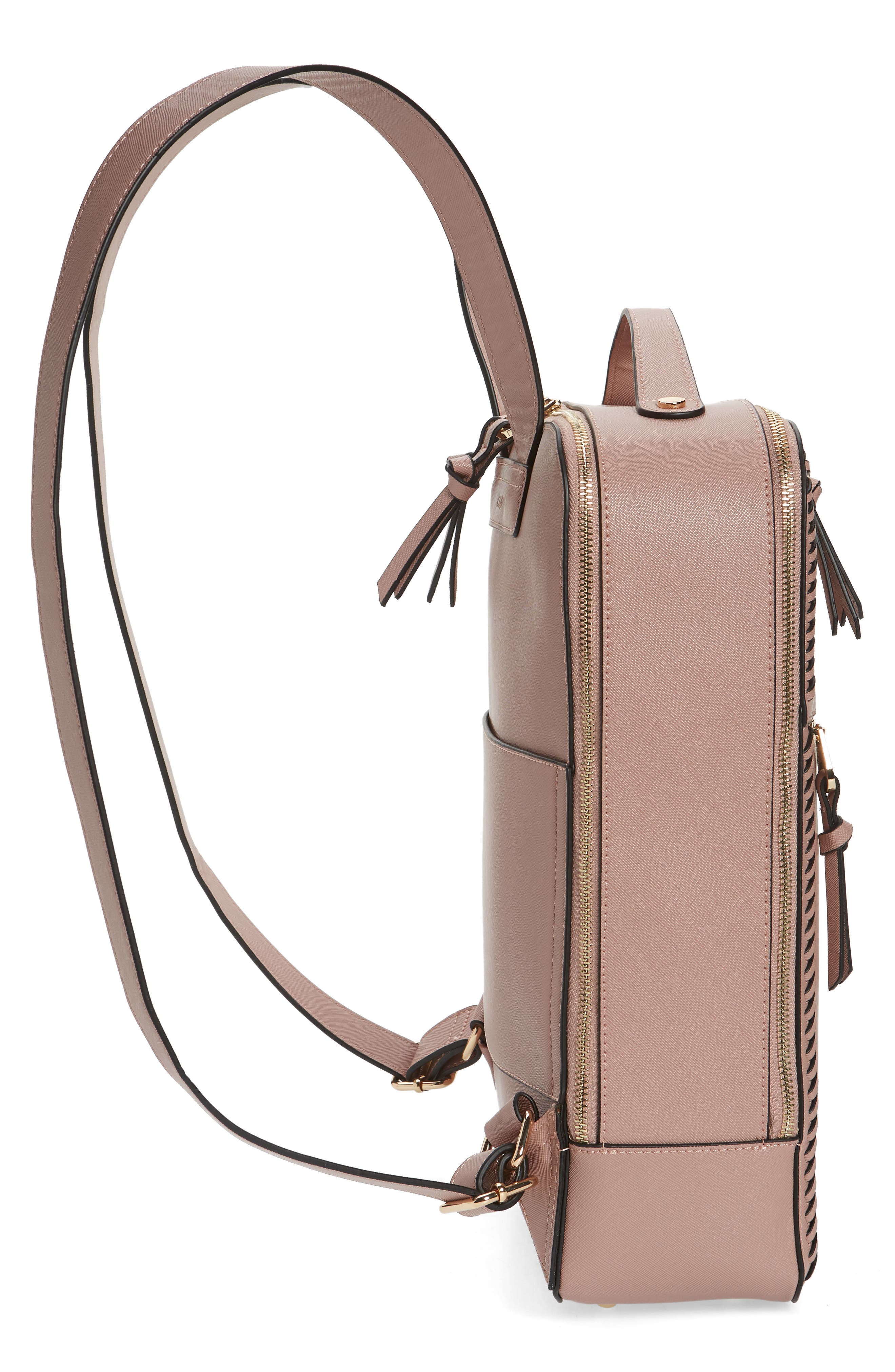 Kaya Faux Leather Laptop Backpack, Alternate, color, MAUVE