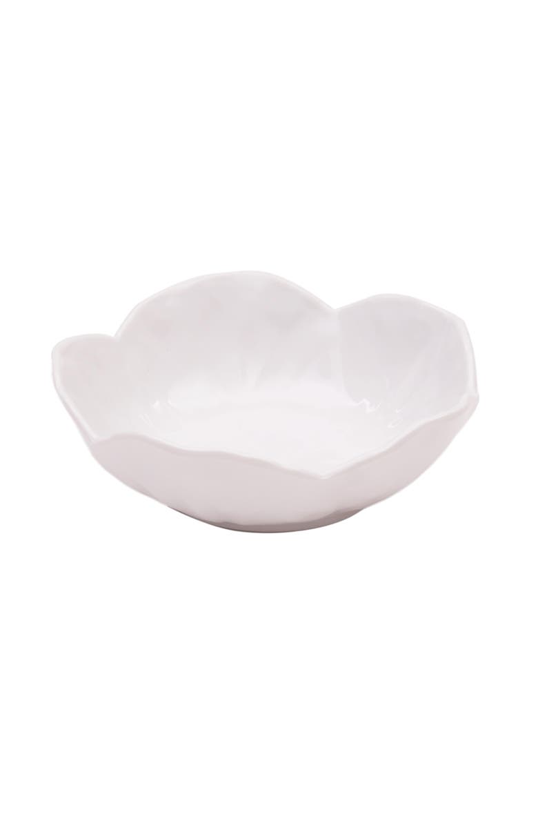 C&F Home White Cabbage Leaf Set of 4 Serving Bowl Dishes 5.1", Alternate, color, White
