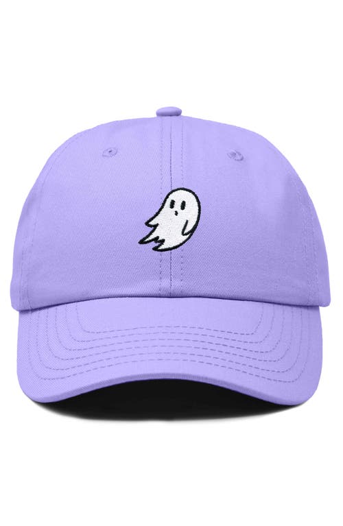 Dalix Ghost Embroidered Low Crown Cap In Lavender