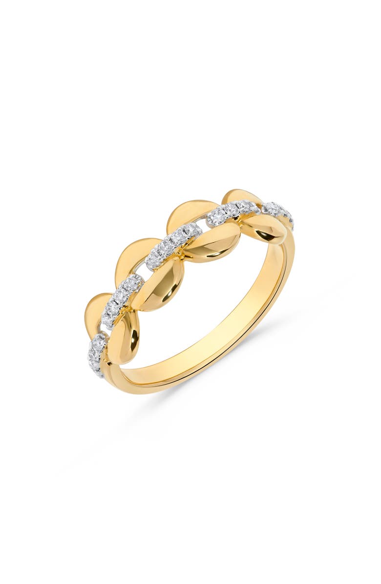 H.J. Namdar Diamond Round Link Ring, Main, color, Yellow Gold