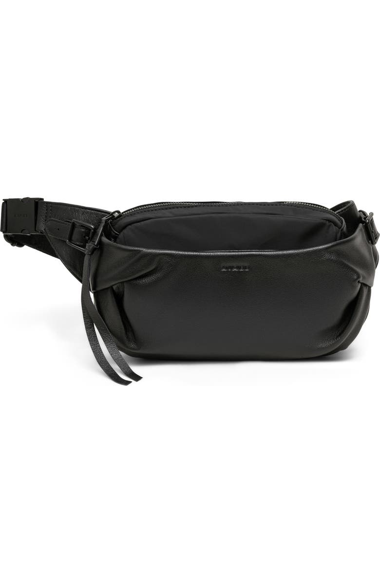 AIMEE Seeker Leather Sling Bag, Main, color, Blackout