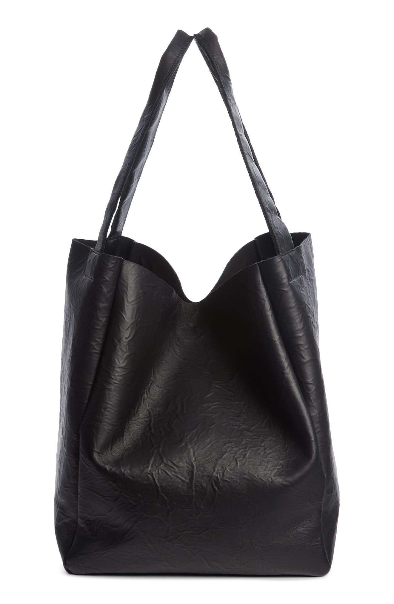 Acne Studios Aldene Leather Tote, Alternate, color, 