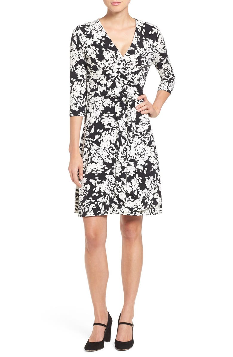 Vince Camuto 'Modern Confetti' Print Jersey Wrap Dress, Main, color, 