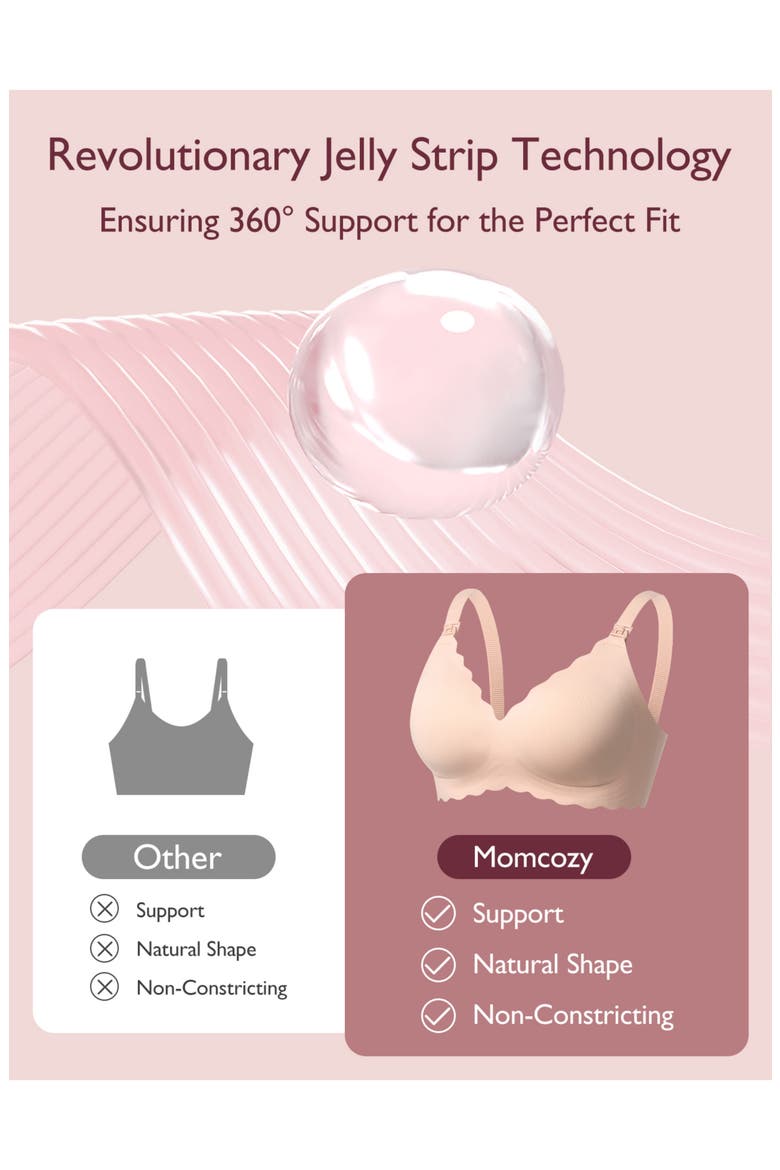 YN46 Floral Nursing Bra, Alternate, color, OYSTER PINK