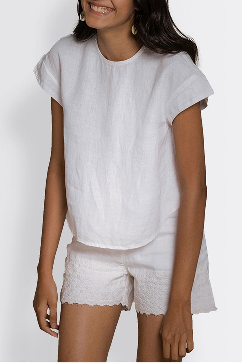 Sandcastles Saturday Top, Alternate, color, Coconut White