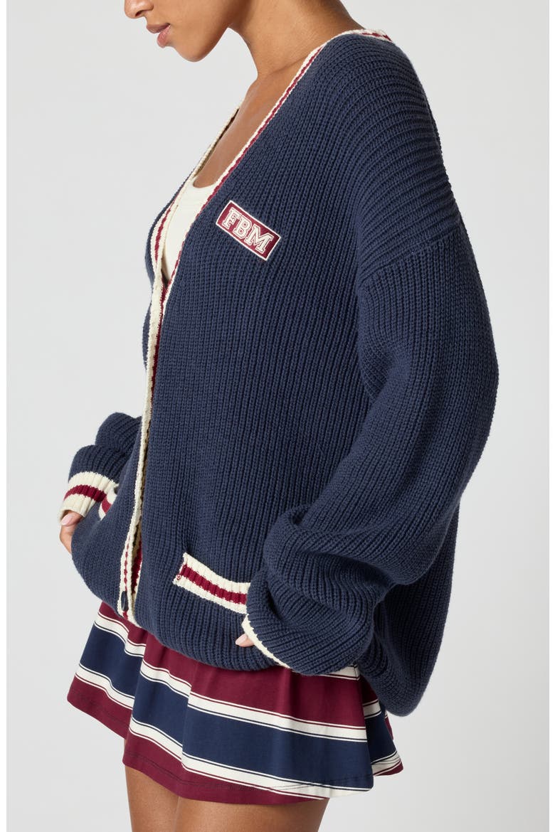 Varsity Cardigan, Alternate, color, NAVY