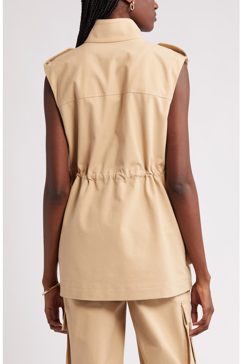 Cotton Utility Vest, Alternate, color, TAN TRAVERTINE