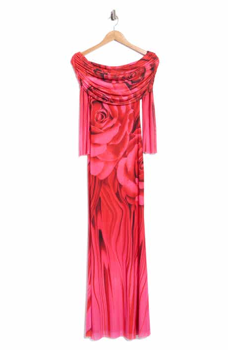 Thelma Off the Shoulder Long Sleeve Dress