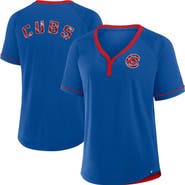 FANATICS Women's Fanatics Royal Chicago Cubs League Diva Star Raglan V-Neck T-Shirt