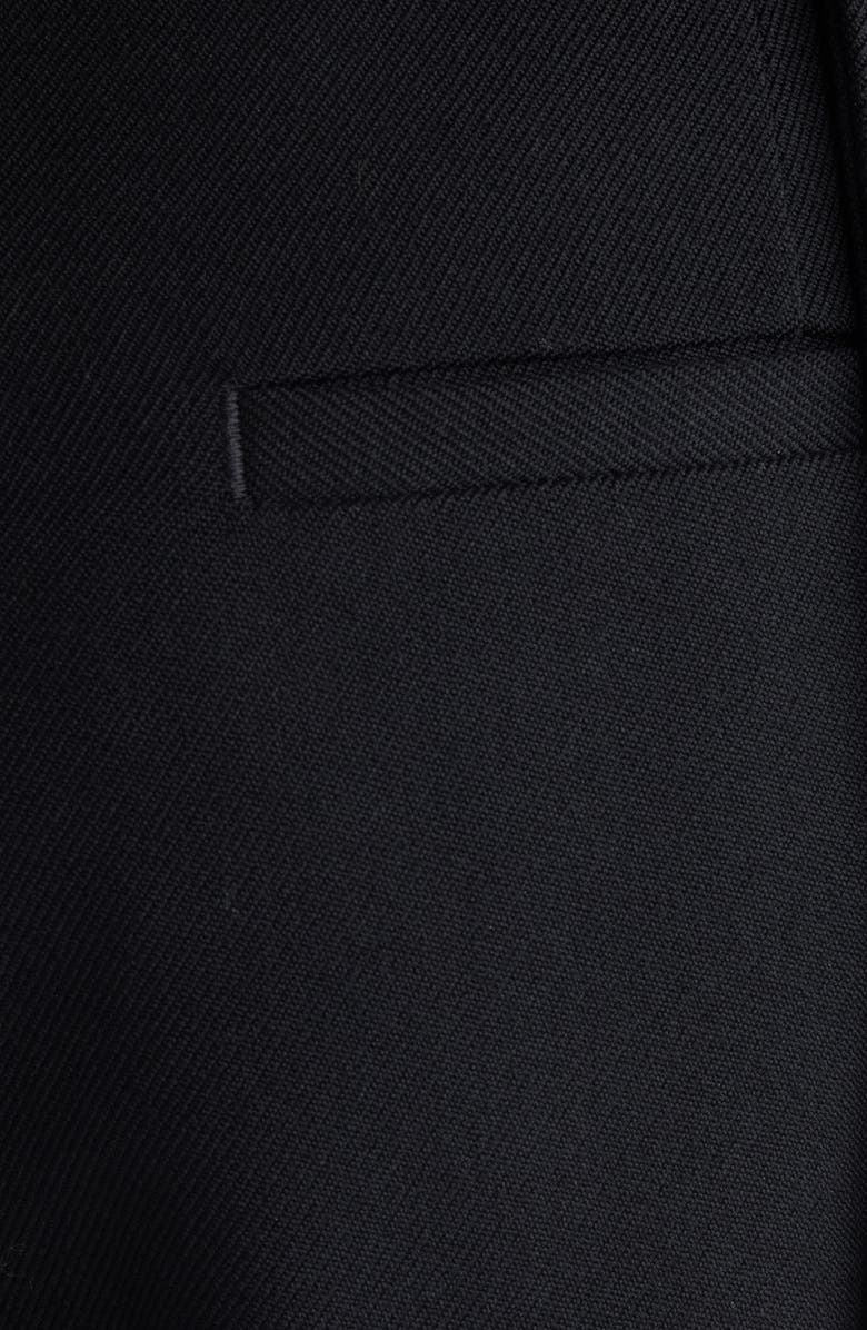 Chloé Buckle Keyhole High Waist Wool Shorts, Alternate, color, Black