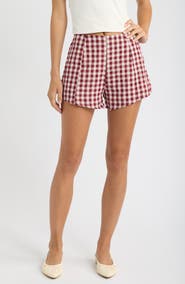 Petal & Pup Landon Gingham High Rise Shorts