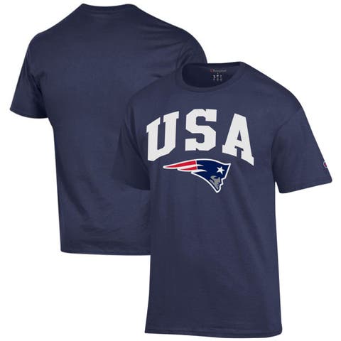 Men's Champion Navy New England Patriots Americana T-Shirt