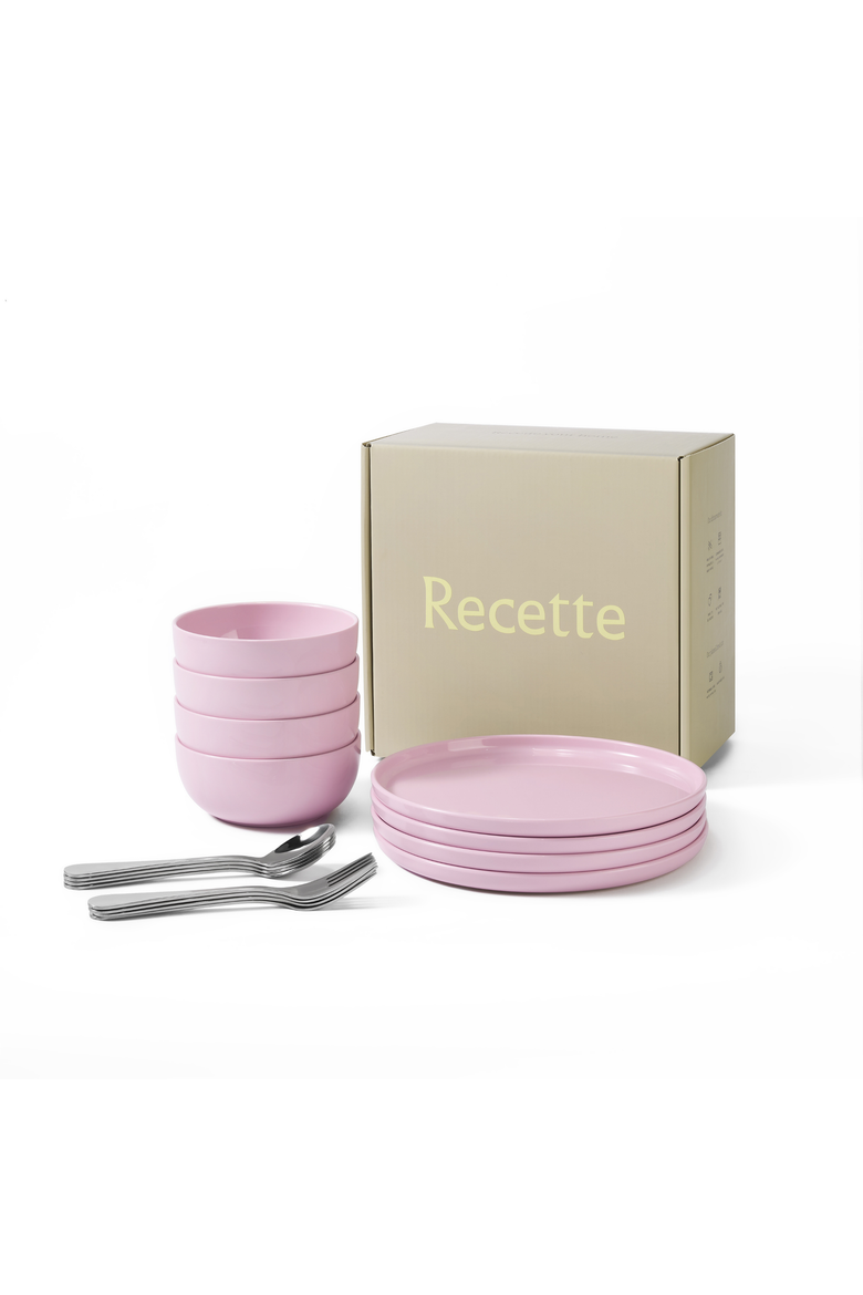Complete Dinnerware Set, Main, color, Pink