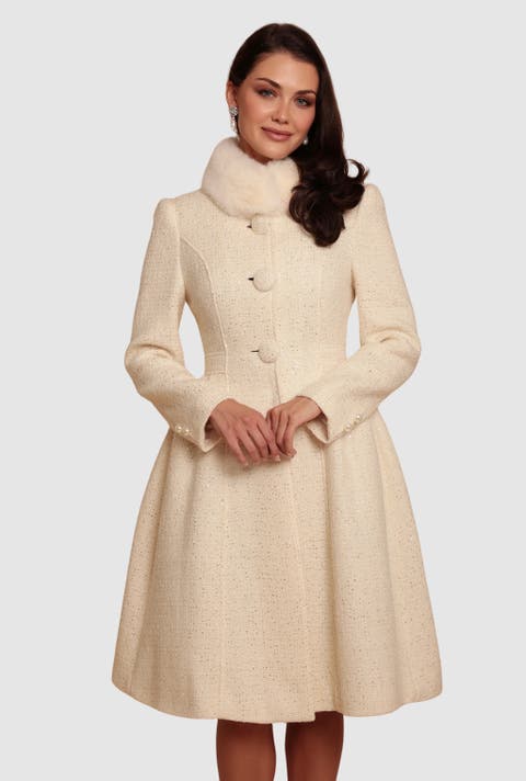 Starlet Wool Tweed Dress Coat