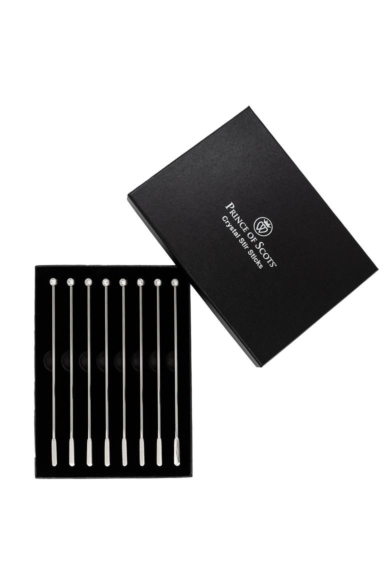 Diamond Crystal Cocktail Stir Sticks, Alternate, color, Silver