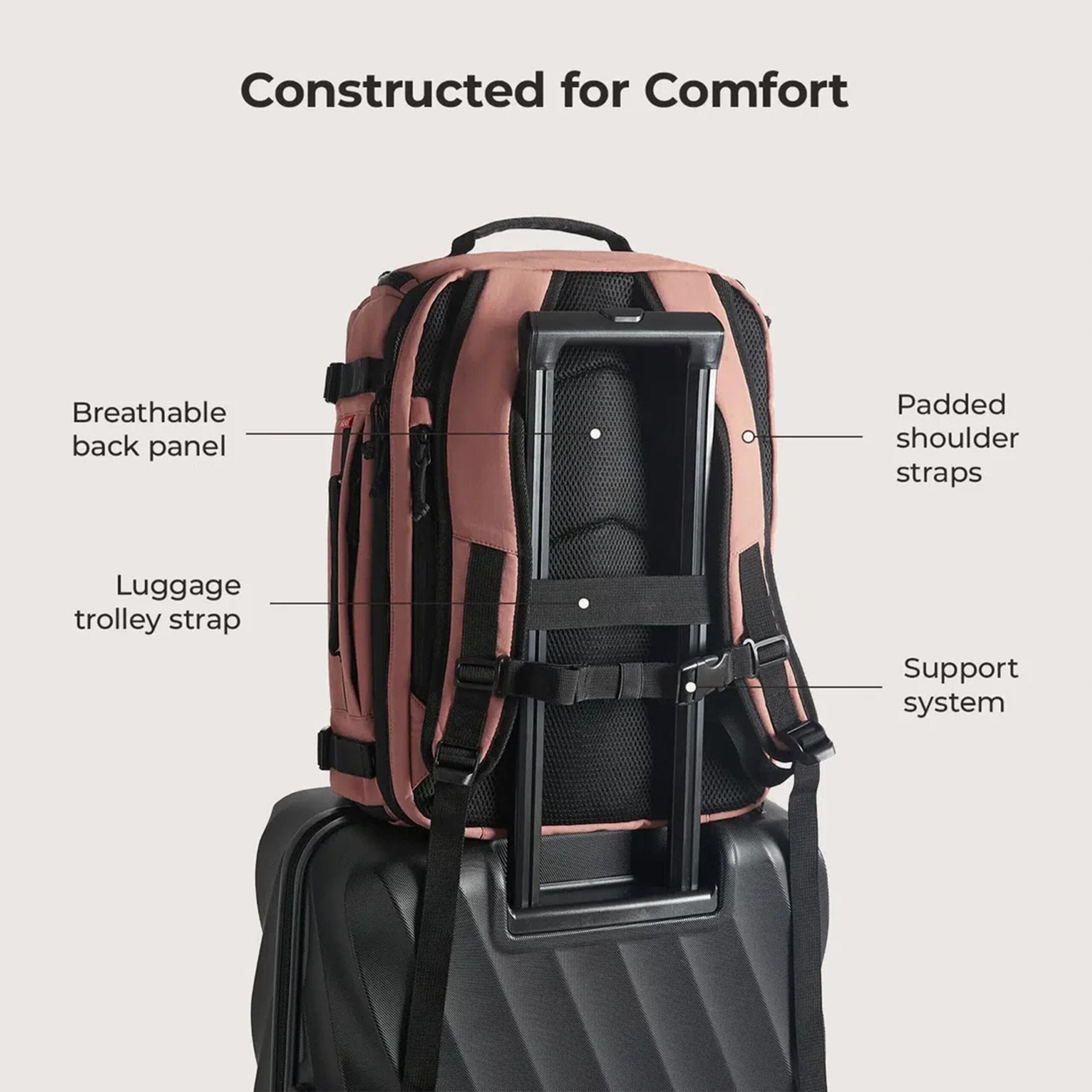Blast Mesh Carry On Expandable Travel Backpack - 28L-38L Extended, Alternate, color, Rose