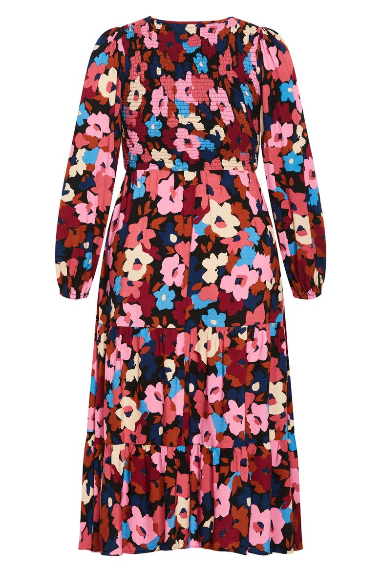 Jayden Long Sleeve Tiered Dress, Alternate, color, SUGAR COATED