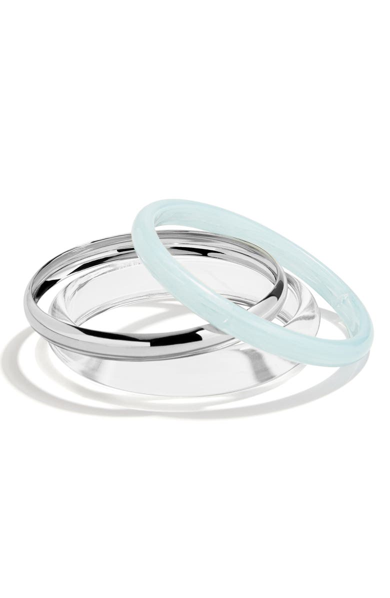 BaubleBar Raven Set of 3 Bangle Bracelets, Main, color, Silver