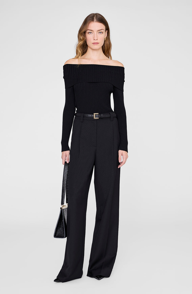 ANINE BING Kira Sweater, Main, color, Black