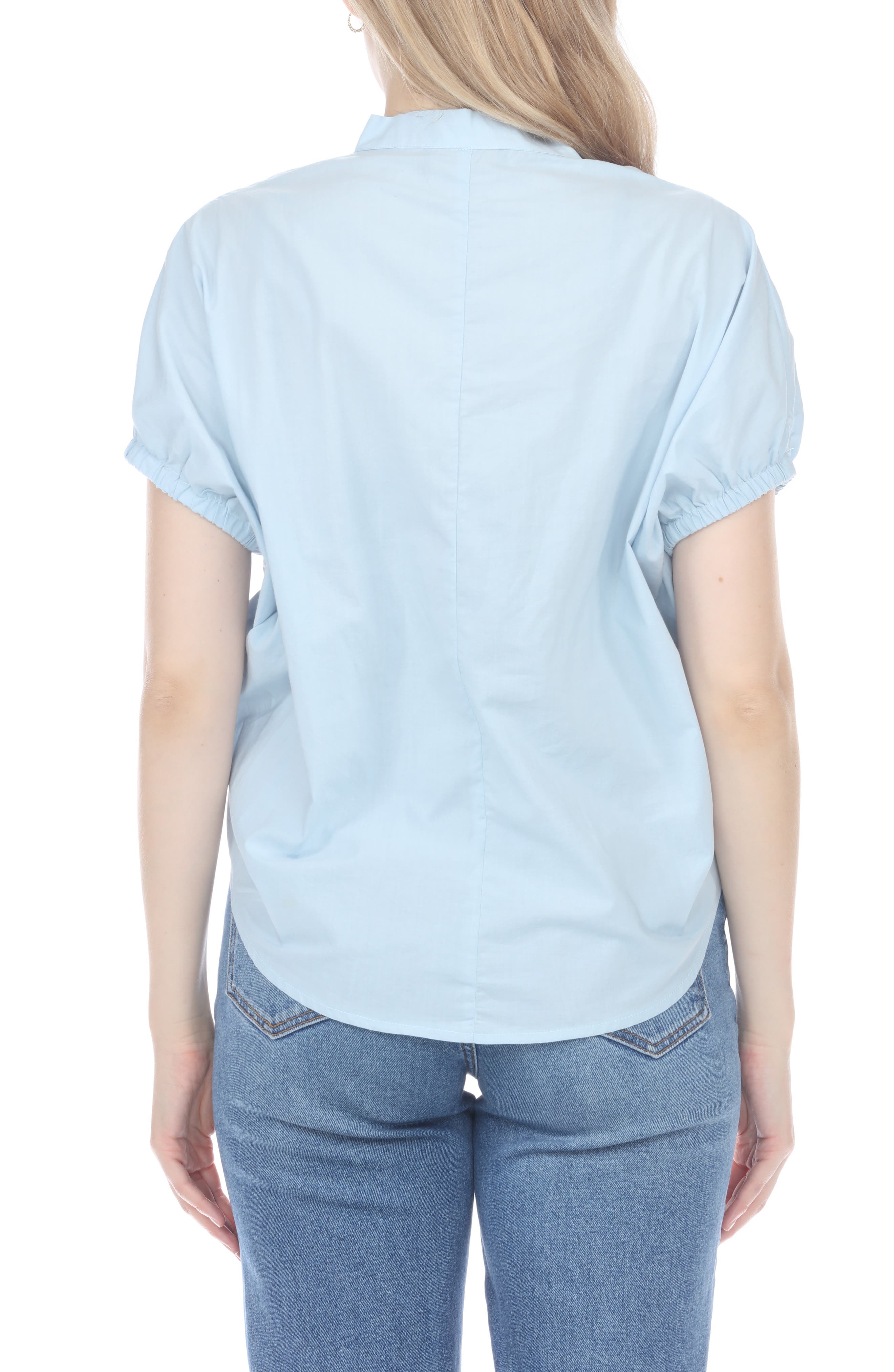 Pleated V-Neck Top - image 2