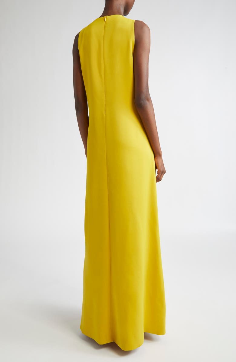 Lela Rose Francie Beaded Floral Appliqué Gown, Alternate, color, Mustard Multi