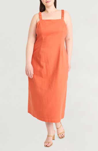 The Good Journey Linen Blend Midi Dress